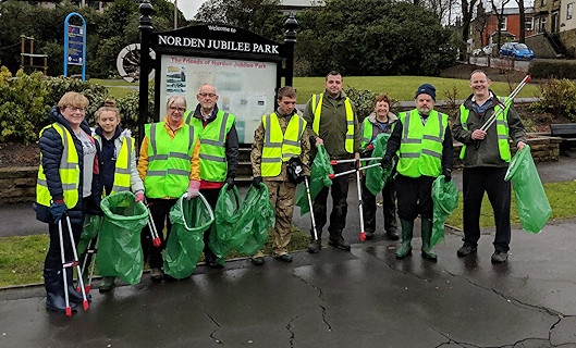 The Friends of Norden Jubilee Park’s Great British Spring Clean 