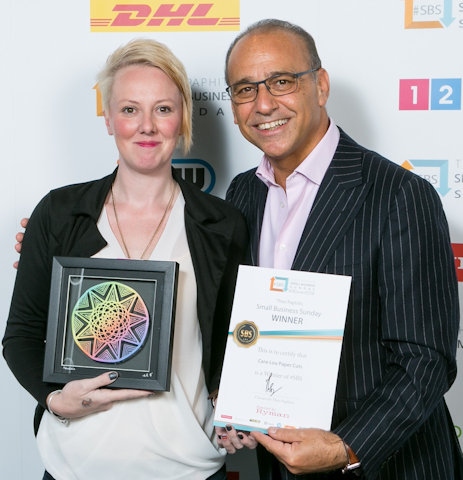 Theo Paphitis with Emma Connell 
