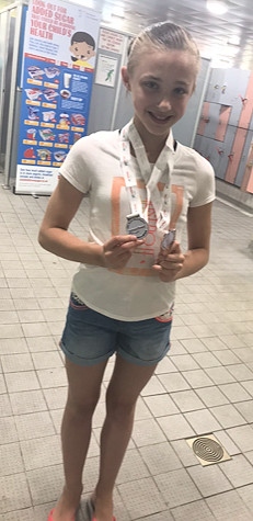 Jessica Sunderland with her Regional medals