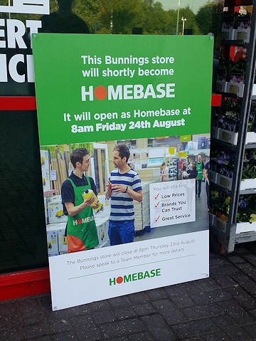Homebase was previously a Bunnings