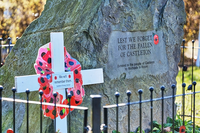 The memorial - Castleton Remembrance Sunday 2019