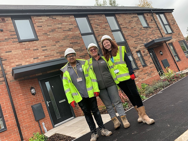 Mohammed Miah, Janet Cook (Site Manager, Lovell’s), Aine Graven (RBH Social Value Co-ordinator)