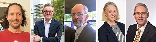 Heywood and Middleton candidates: Green Party candidate Nigel Ainsworth-Barnes, Conservative candidate Christopher Clarkson, Brexit Party candidate Colin Lambert, Labour Party candidate Liz McInnes and Liberal Democrat candidate Anthony Smith