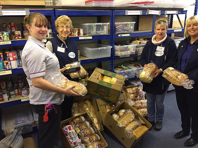 Donating bread to the Rochdale Foodbank on 7 November