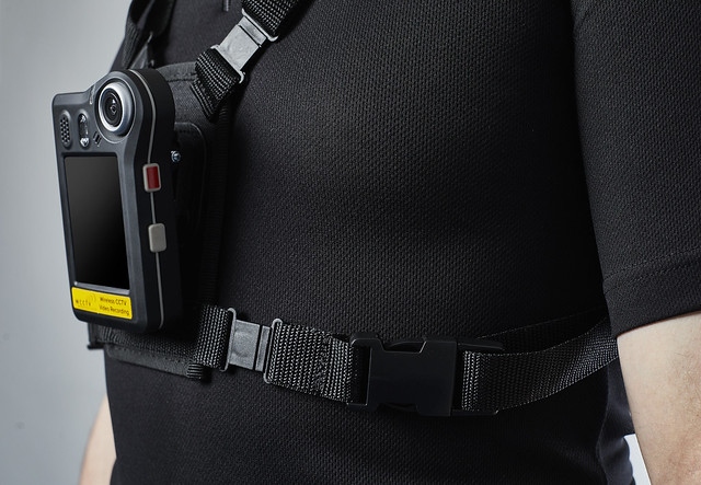 The body-worn cameras, which are used by traffic wardens, retail security guards and other frontline staff