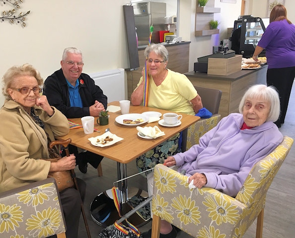 Residents enjoying socialising at the borough's new dementia hub