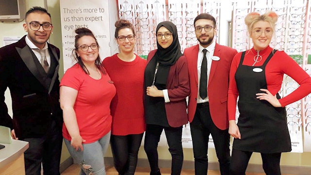 Specsavers Rochdale fundraising for Comic Relief