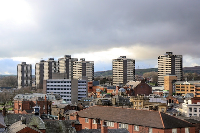 Rochdale’s iconic ‘Seven Sisters’ tower blocks at College Bank