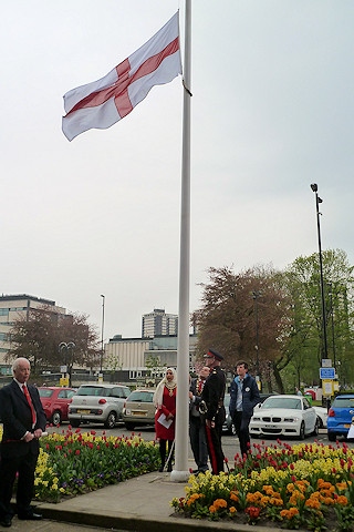 St George's Day flag raising