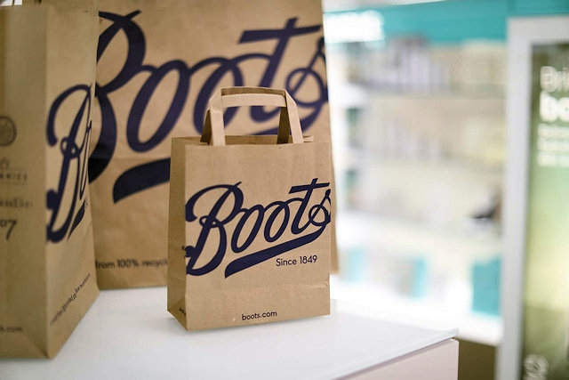 Boots replace plastic carrier bags with unbleached paper bags