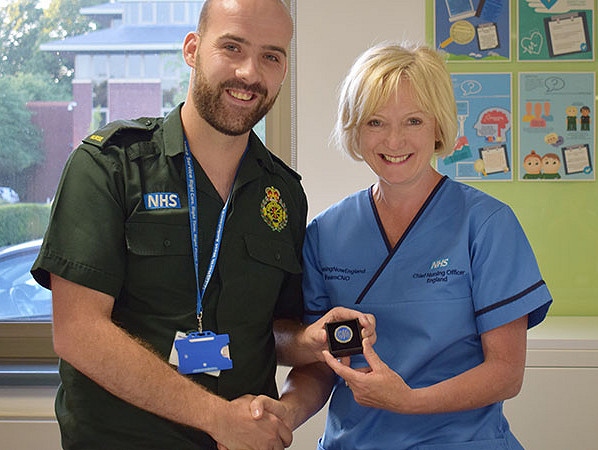 Chief Nursing Officer for England, Ruth May presented an award to Advanced Practitioner, Craig Hayden