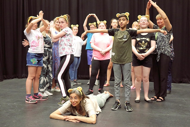 Shobna Gulati at the M6 Theatre Company in Rochdale which is funded by BBC Children in Need