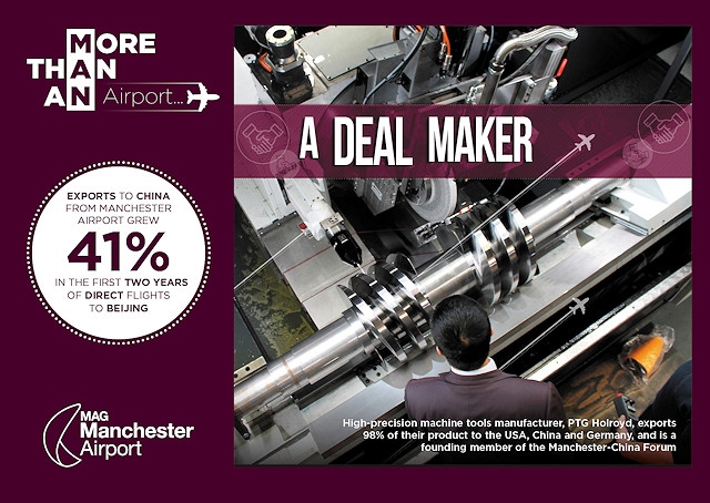 Rochdale business PTG Holroyd features in the Manchester Airport campaign, More Than An Airport
