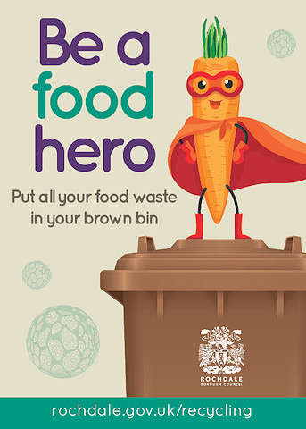 Captain Carrot - a character to encourage residents to become a 'food hero' and recycle their food waste correctly