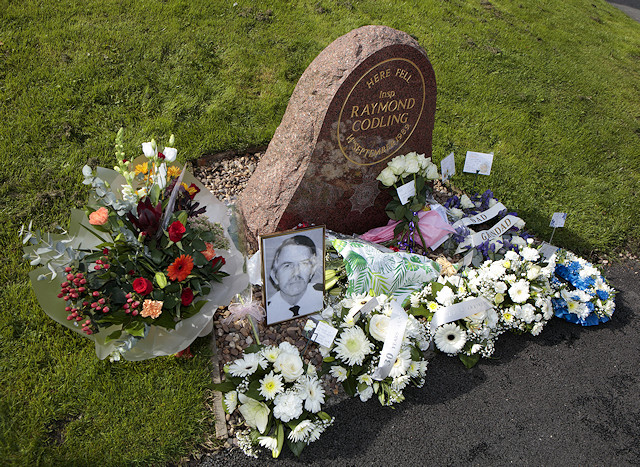 The memorial for Inspector Ray Codling, who was killed on duty at Birch Services