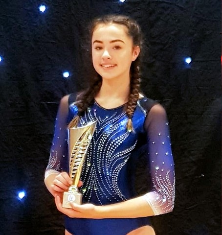 Trampolinist Izzy Bradley-Harris finished third in the Year 9-10 Novice class at the National Trampoline Final