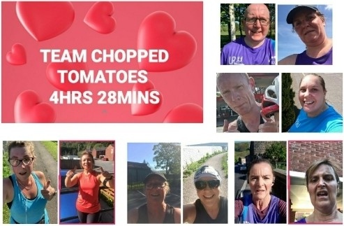 Each team was named after a lockdown staple - the winning group was Team Chopped Tomatoes