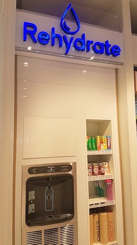 The free water fountain in the new Boots store at Riverside