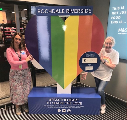 The in-store display (pictured right) shows how much M&S Rochdale Riverside customers have donated