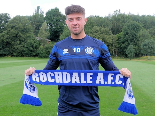 Alex Newby scored his first for the club on Tuesday (8 September), pushing Rochdale into the lead