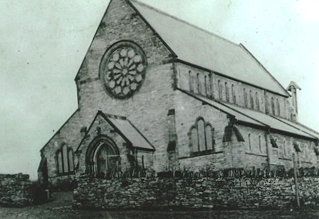 An earlier view of St Andrew's Church, Dearnley