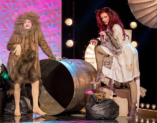 Veronica Green (right) as 'Evita Von Fleas' in Rats - The Rusical