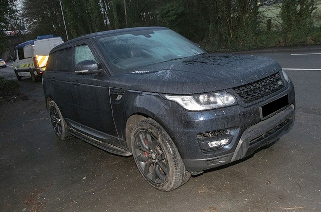 One of the vehicles seized in the raids