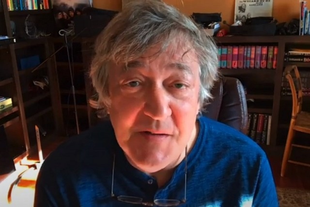 Stephen Fry had a message of thanks for staff and volunteers at Springhill Hospice