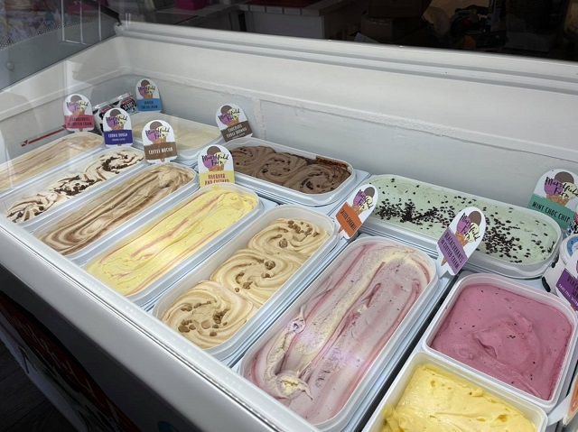 Ice cream for takeaway at Yankee Heaven