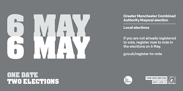 On Thursday 6 May, 2021 residents will have their say on who represents them in the Greater Manchester Mayoral and local council elections