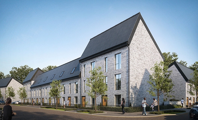 Artist's impression of the town houses that will be built at Central Retail Park