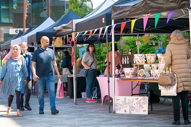 The BID's successful Riverside Artisan Market occurs the first Saturday of every month 