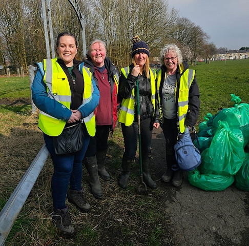 Councillor Angela Brown and the Roch Valley Litter Pickers undertake regular clean ups in Heywood