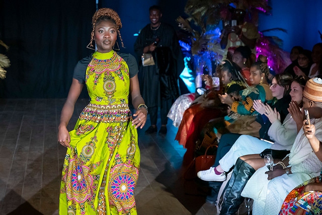 The African Fashion Week show drew a big audience as models walked the runway in stunning garments to a live DJ set