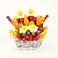 Daisy Fruit Bouquet<br/ > Supersweet Pineapple Daisies with Cantaloupe Melon Pearls, Apple Truffles coated with our gourmet Belgian Chocolate and finished with sprinkles, Fresh Juicy Strawberries, Red Seedless Grapes and Juicy Oranges