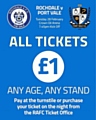 Watch Rochdale's League One fixture v Port Vale on 28 February for just £1