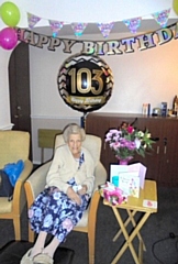 Edna Hughes celebrates her 103rd birthday