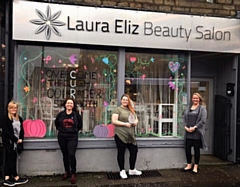 Laura Eliz Beauty Salon - joint winner of Little‘Pink’Borough’s window display