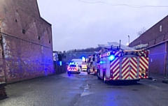 Emergency services at the Fieldhouse Industrial Estate