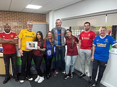 A ‘wear your football shirt’ to work day at Gleeson Homes in Rochdale on Rio's birthday in November raised over £260 towards the funds