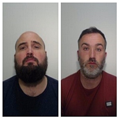 L-R: Paul Young and Liam Henry have been jailed after a business was fleeced of nearly �450k