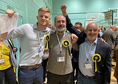 Dylan Williams, Bernard Wynne and Paul Beswick of the Middleton Independents Party have been elected to East Middleton ward