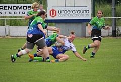 Nina Brookes takes the tackle