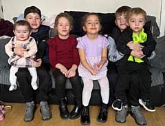 Adam, 9, John, 8, Aoife, 6, Talliah, 5, Tom, 2 and Ellen Rose, 7-months-old