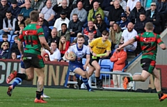 Corey Newsham grabs another try for his side