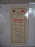 NZ Red Cross POW information sheet