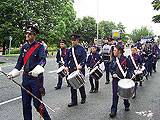 St Martin's Band playing the music at Norden Carnival