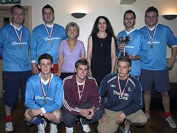 The Winners, Opal Fruits, with Ann Kenny (left) and Rochdale Online Managing Director, Pauline Journeaux (right).