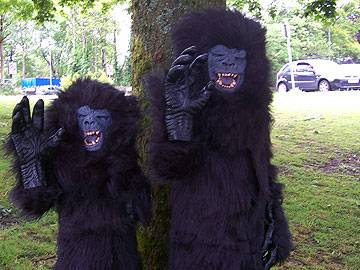 Gorillas come down from the trees to join the parade: Kerry & Ryan Howarth