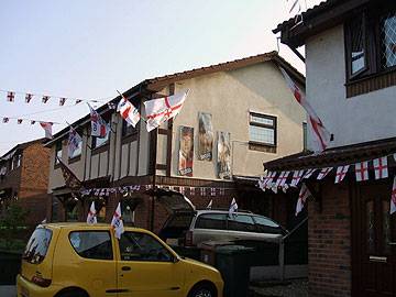 Houses on Brayshaw Close show their colours